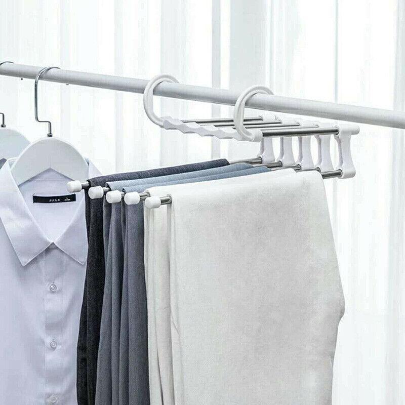 5 Bar Steel Pants Hanger Rack Two Colours | StorageOZ