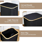 Bamboo Rim Laundry Hamper in Two Colours | StorageOZ