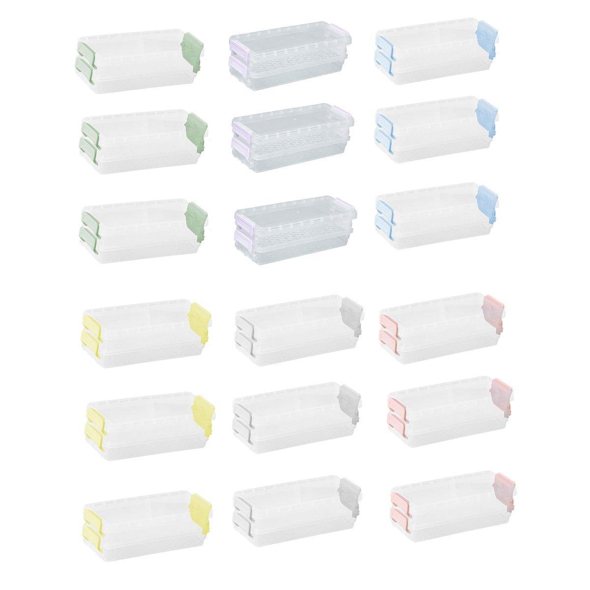 3 Pcs Clear Desktop Storage Boxes Six Colours | StorageOZ