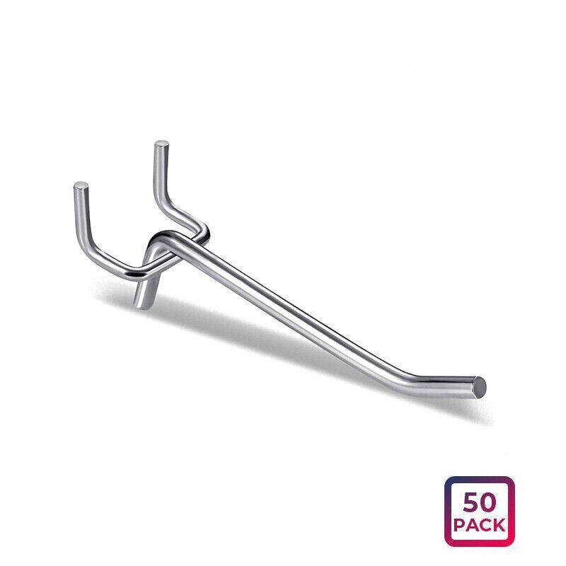 50 Pcs Steel Pegboard Hooks Four Lengths | StorageOZ
