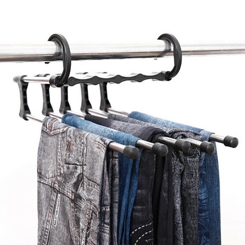 5 Bar Steel Pants Hanger Rack Two Colours | StorageOZ