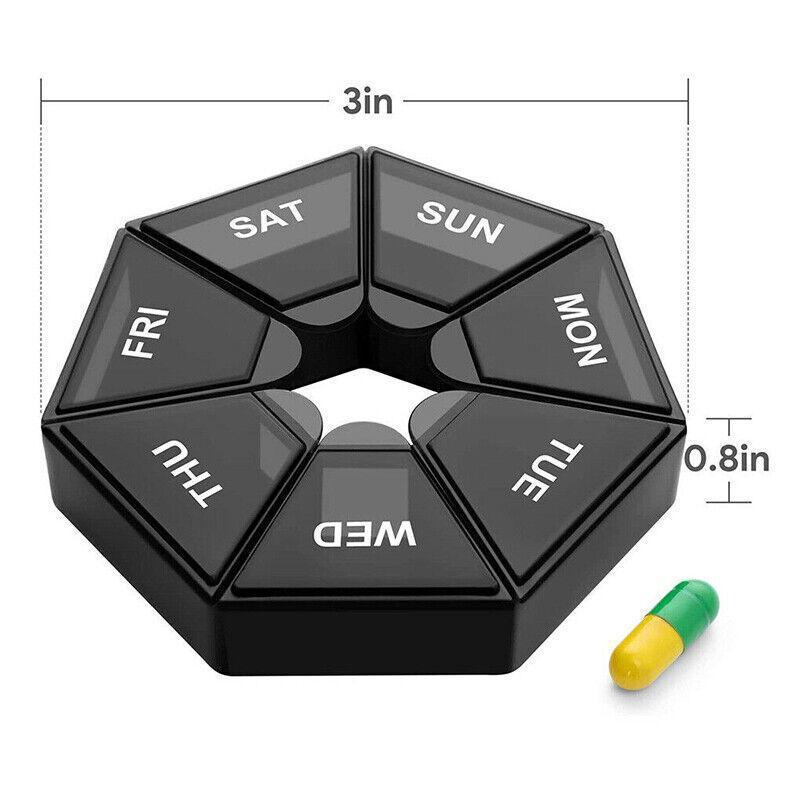 2 Pcs 7 Grid Pill Storage Boxes Eight Colours | StorageOZ