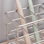 Stainless Steel Wire Toothbrush Holder Stand | StorageOZ