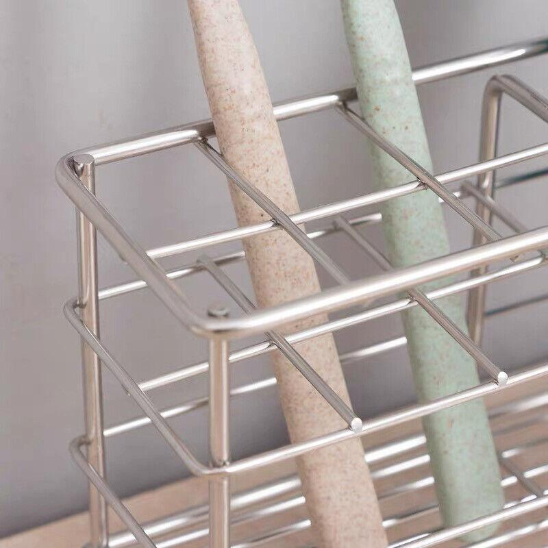 Stainless Steel Wire Toothbrush Holder Stand | StorageOZ