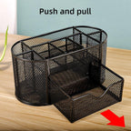 Metal Pen Holder Box with Drawer Three Colours | StorageOZ