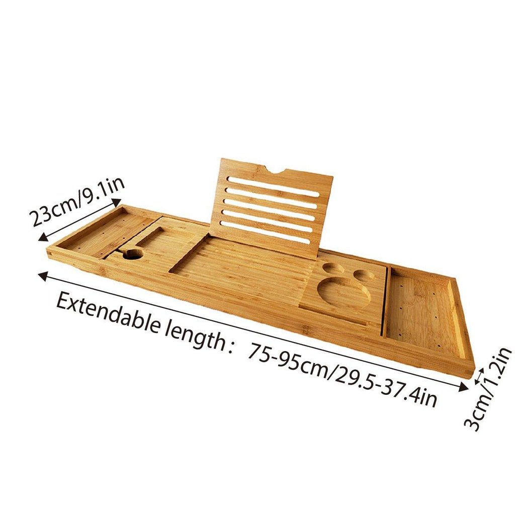 Bamboo Bathtub Tray Shelf for Bath Essentials | StorageOZ