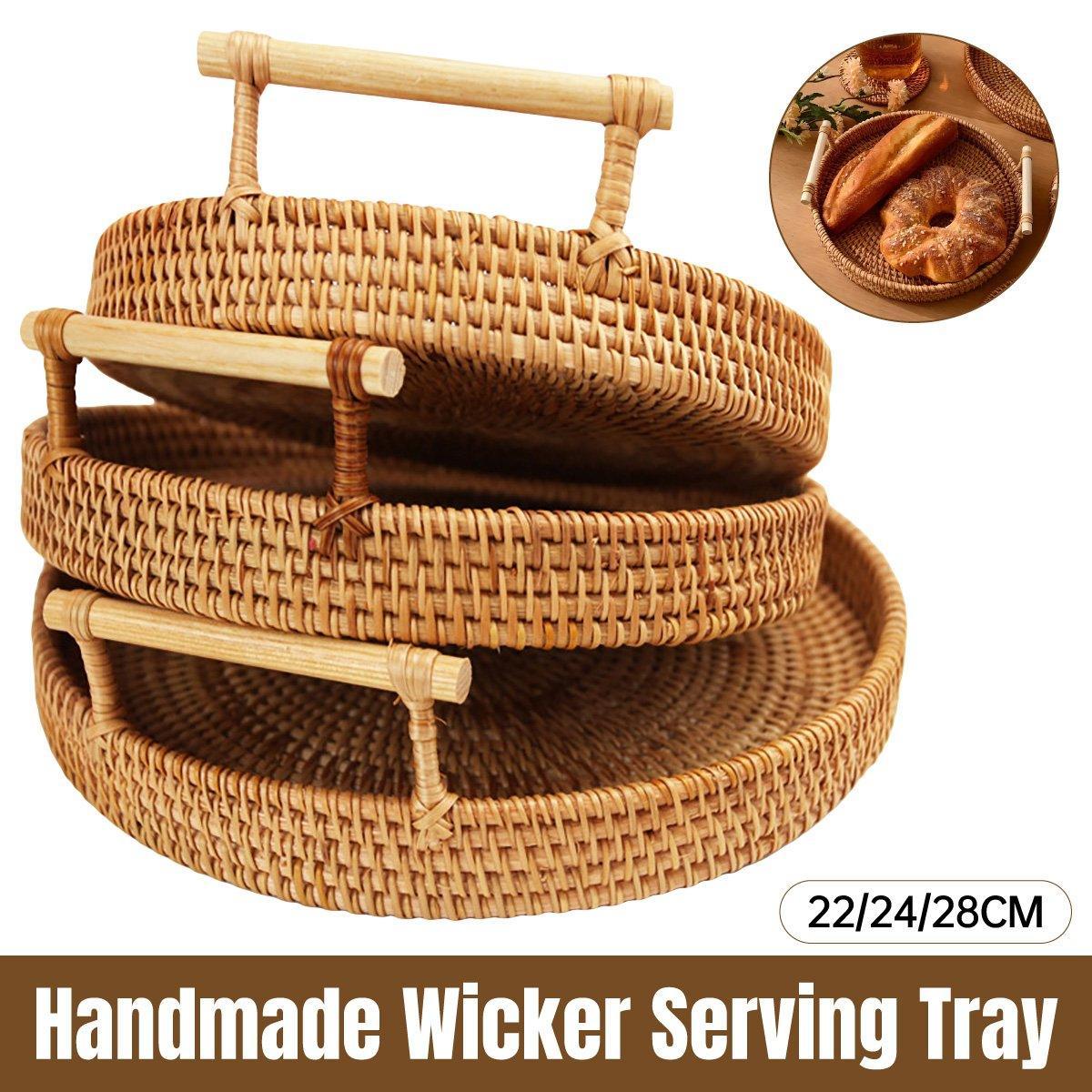 Rattan Serving Basket in Three Diameters | StorageOZ