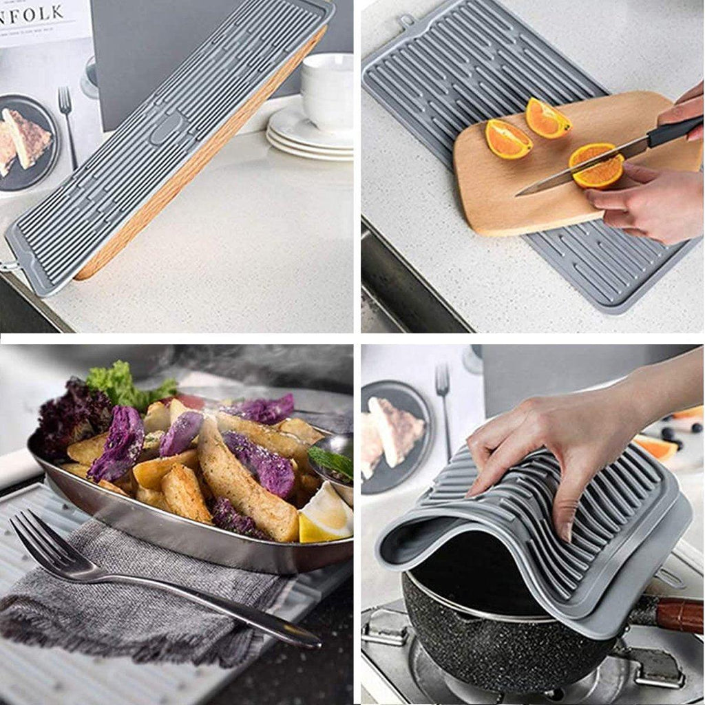 20cm Silicone Kitchen Drain Mat Two Colours | StorageOZ