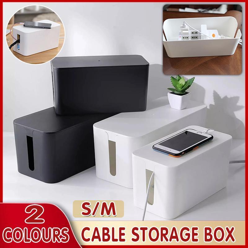 Cable Management Box with Lid in Two Sizes | StorageOZ
