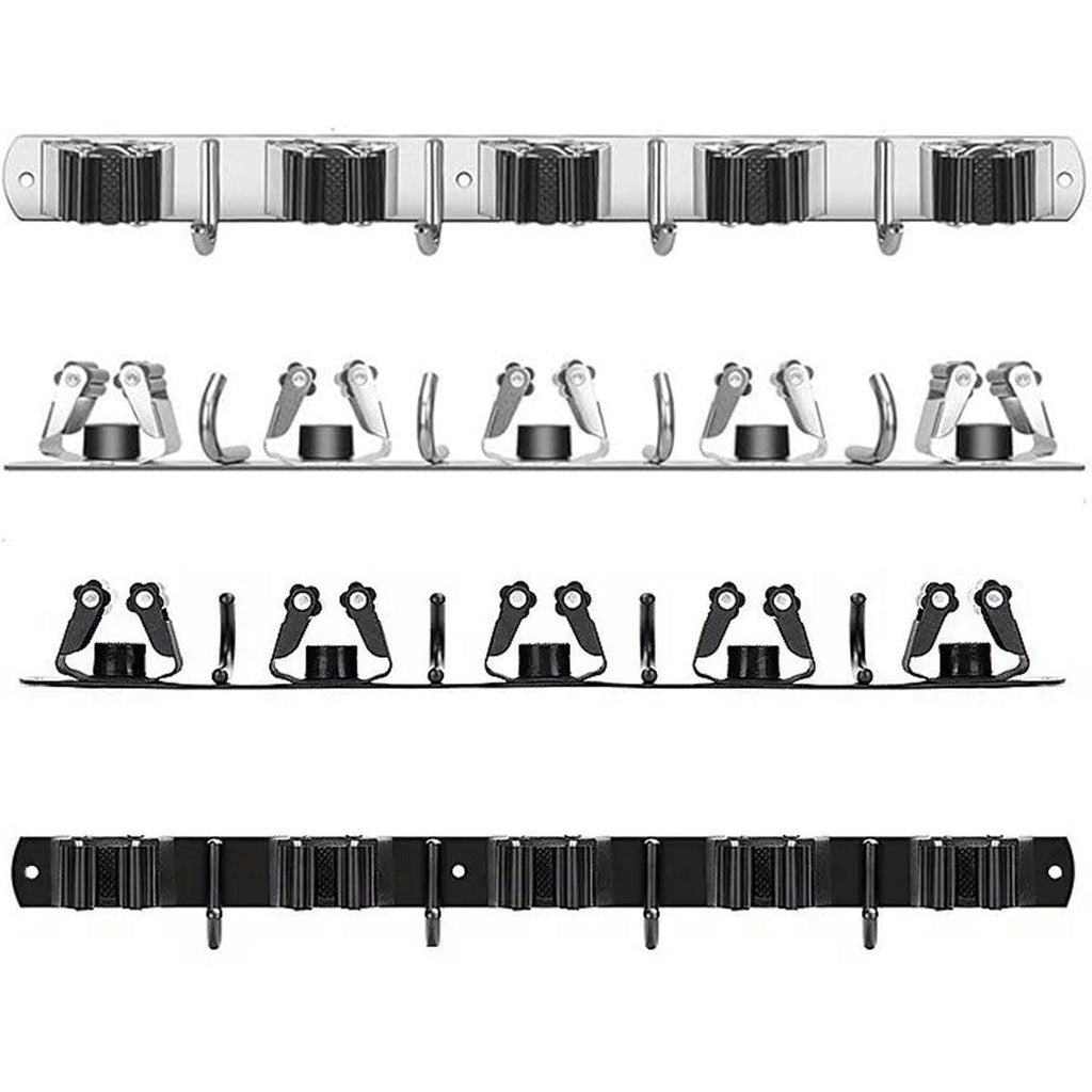 304 Steel Punch Free Mop Rack Two Colours | StorageOZ