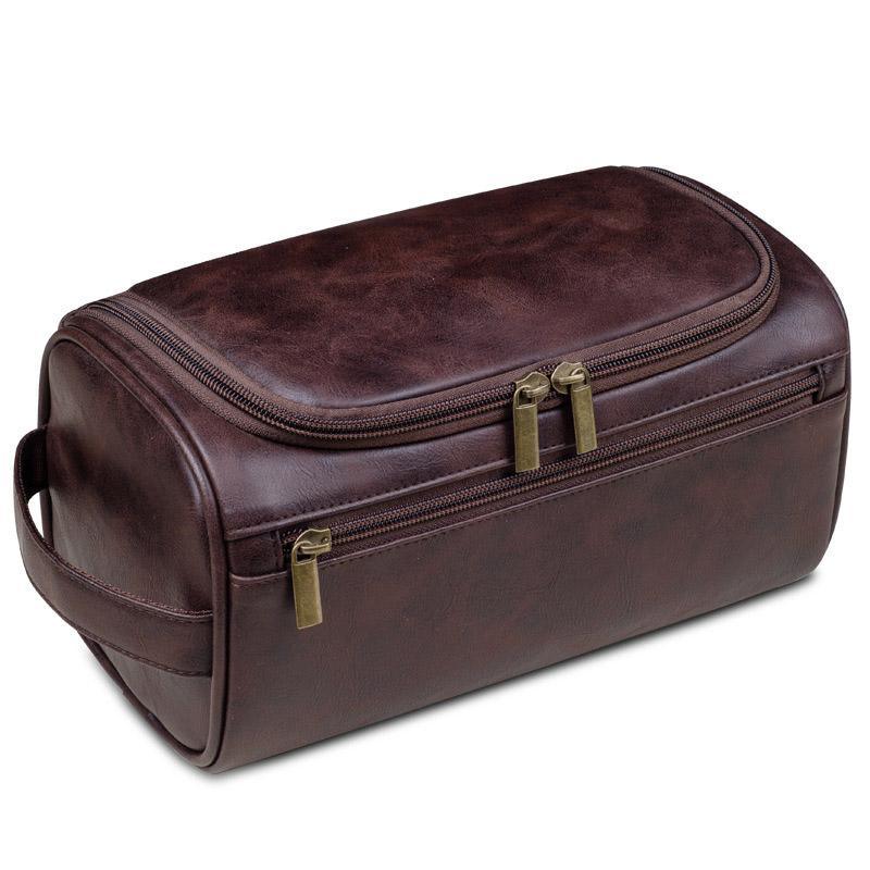 Large PU Makeup Storage Bag in Two Browns | StorageOZ