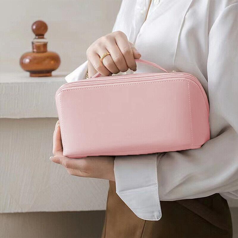 Wired Opening PU Travel Makeup Bag Two Colours | StorageOZ