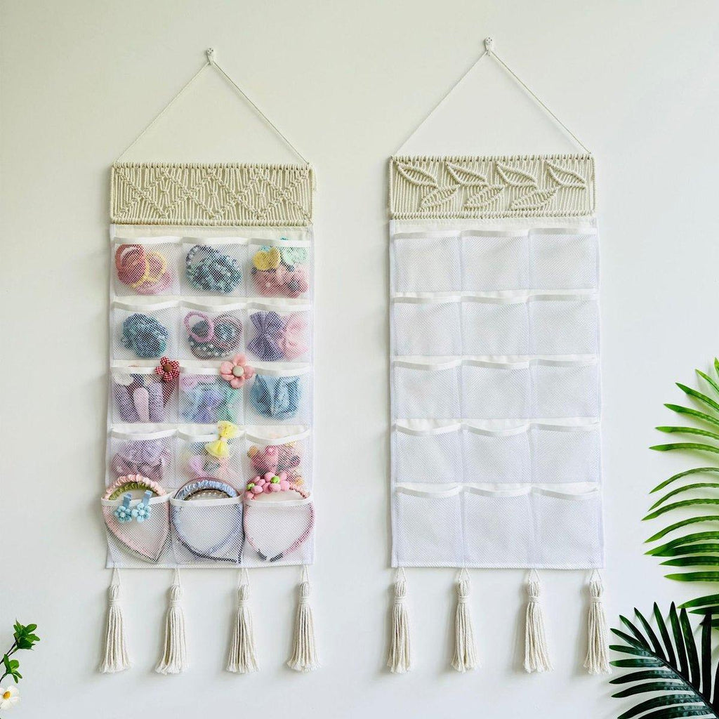 Woven Hanging Storage Bag in Two Styles Set | StorageOZ