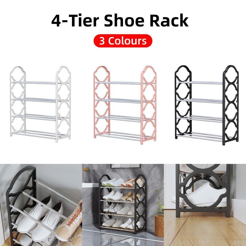 4 Tier Shoe Rack in Three Colours Organiser | StorageOZ