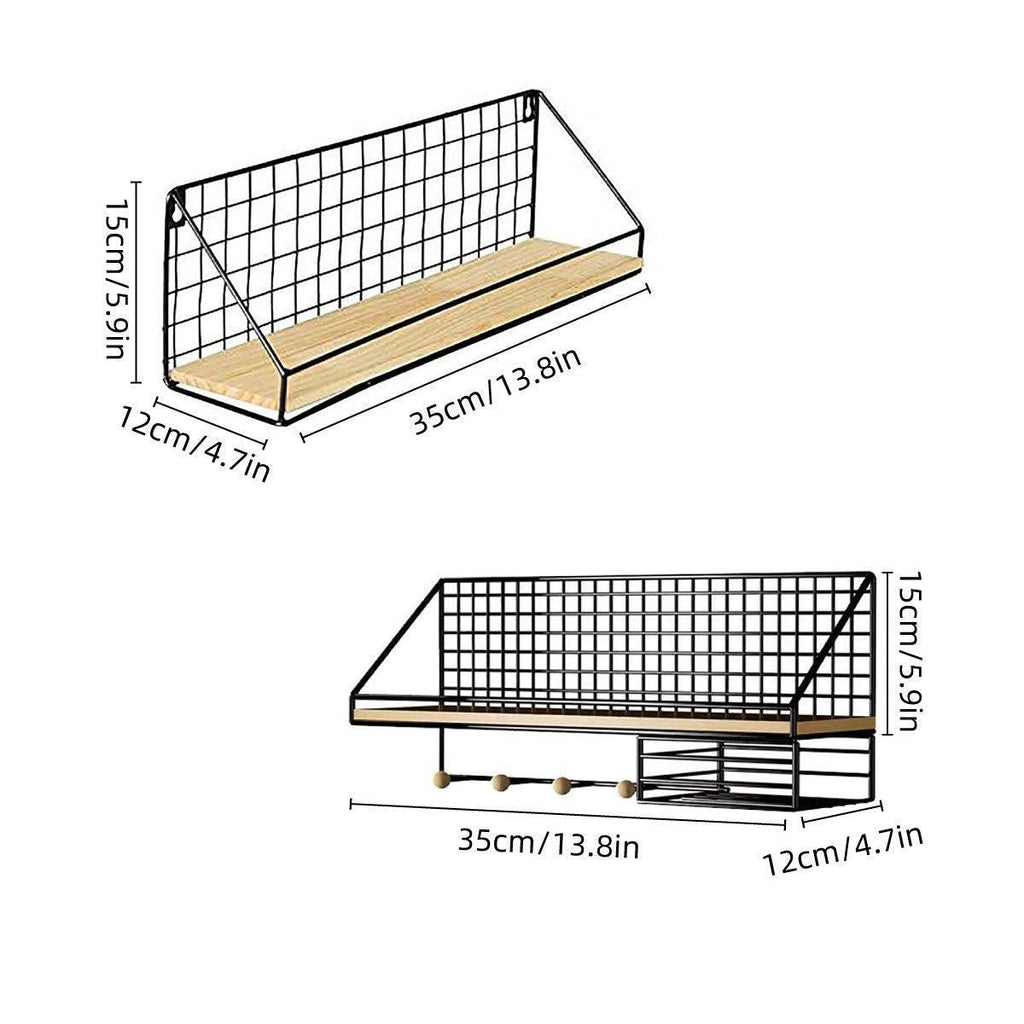 Iron Wood Wall Storage Rack Four Variants | StorageOZ