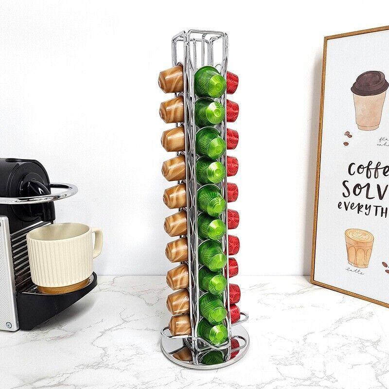 Silver Rotary Coffee Stand Kitchen Organiser | StorageOZ