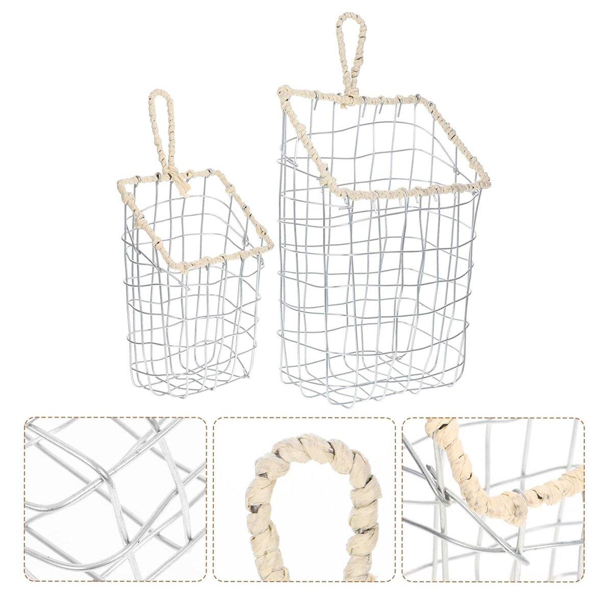 Nordic Wire Storage Basket in Two Sizes Set | StorageOZ
