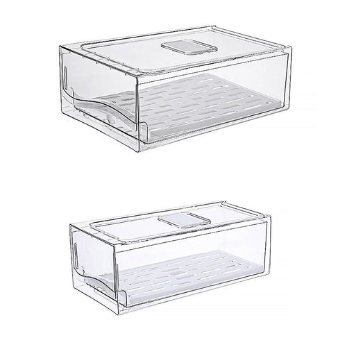 2 Pcs Fridge Drawer Boxes in Two Sizes Set | StorageOZ