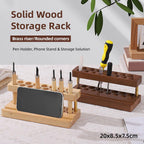 Wooden Desktop Organiser in Two Wood Tones | StorageOZ