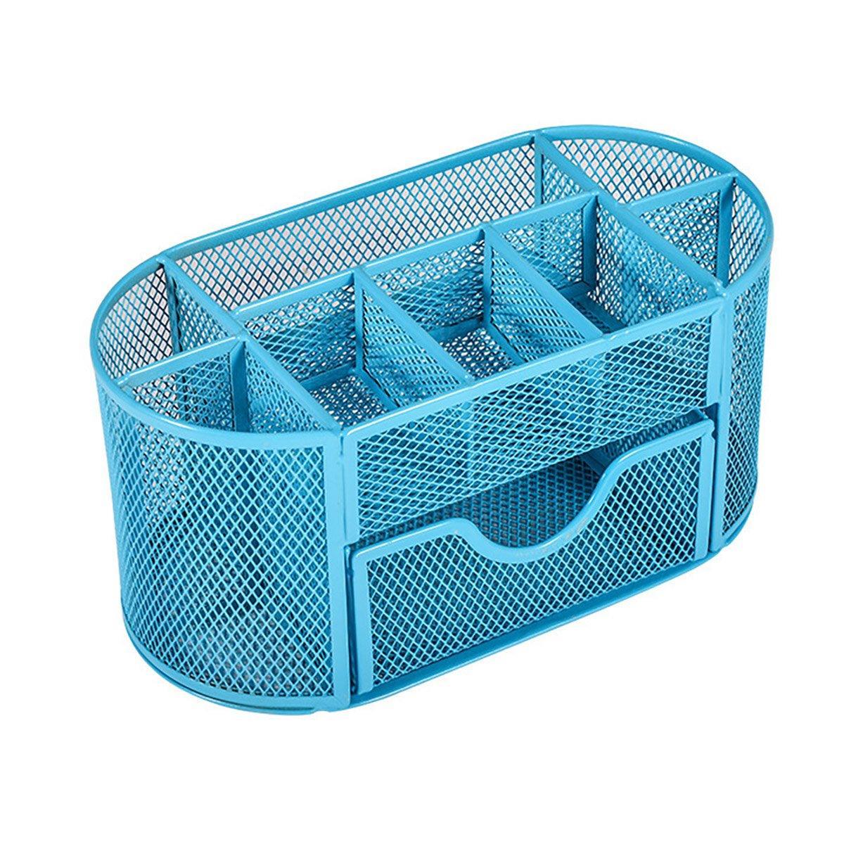 Metal Pen Holder Box with Drawer Three Colours | StorageOZ