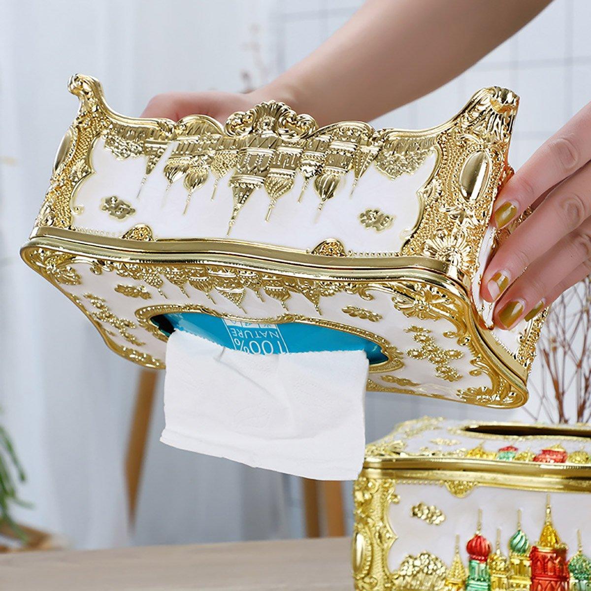 Decorative Napkin Tissue Box Gold or Silver | StorageOZ