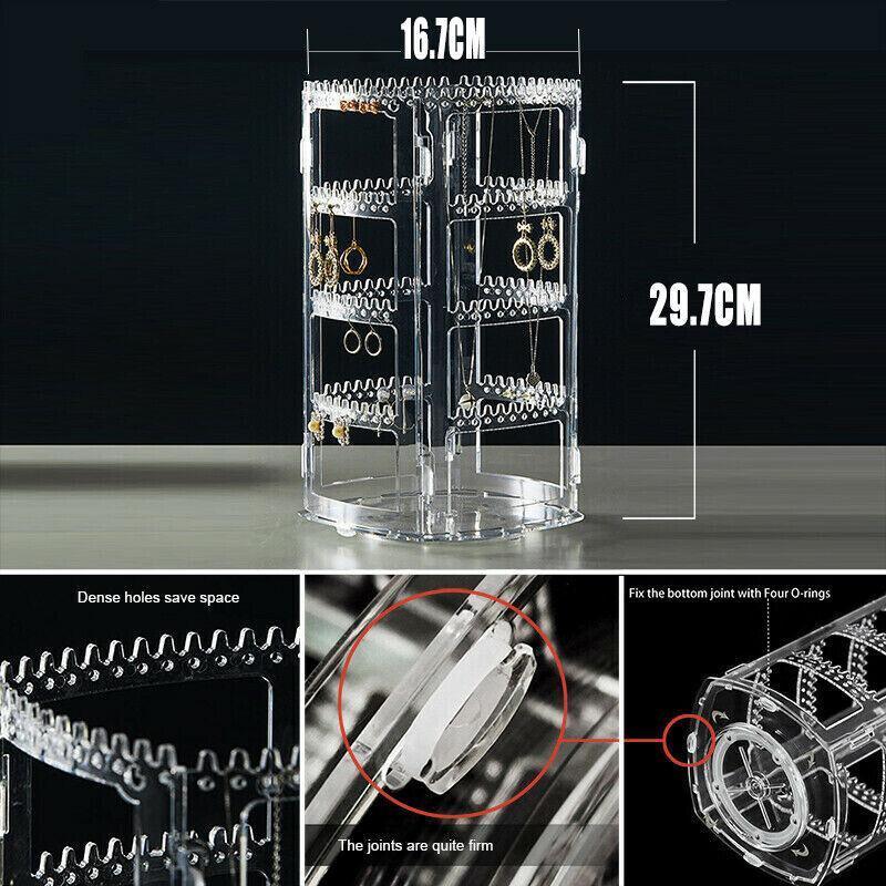 Rotating Acrylic Earring Jewellery Display Rack | StorageOZ