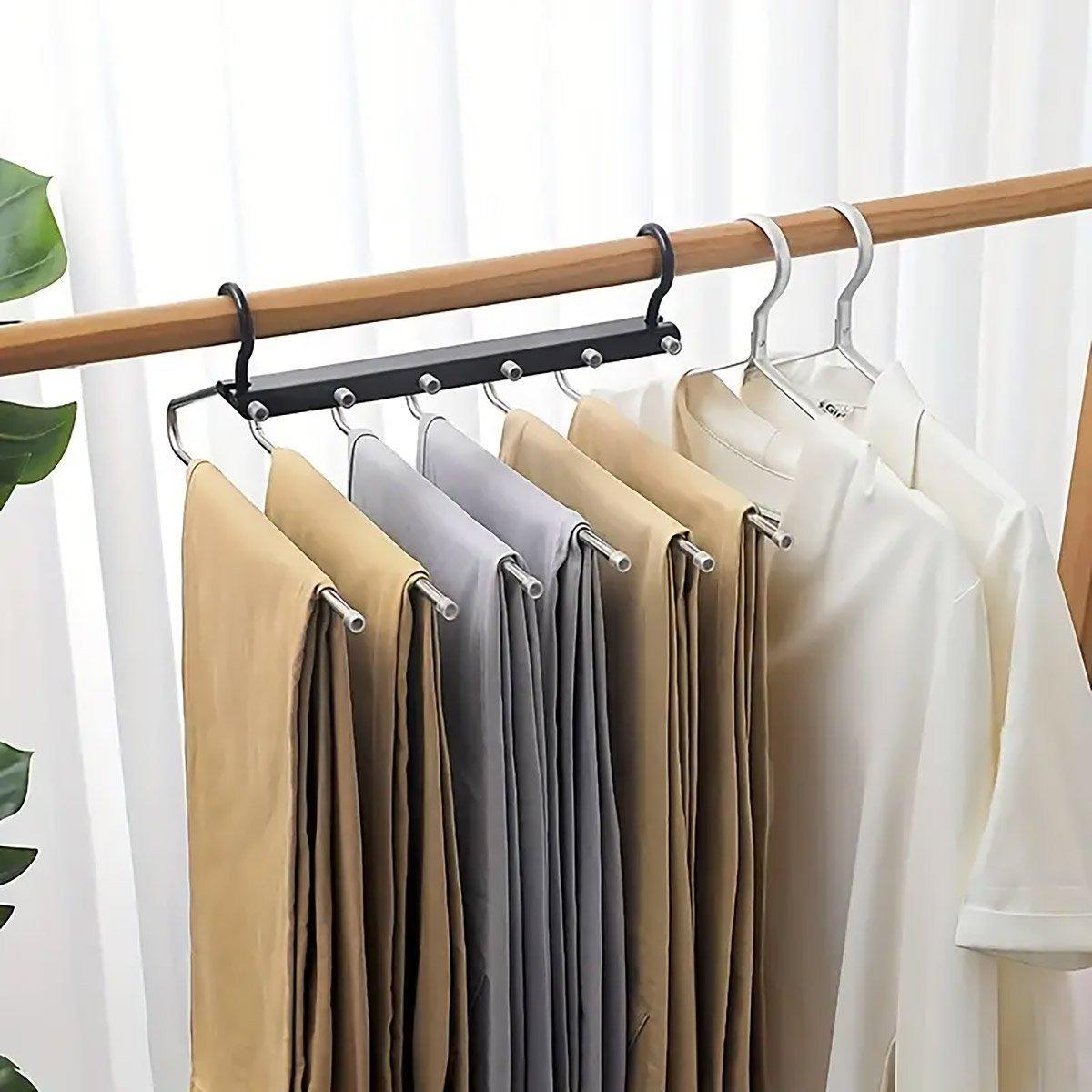 Stainless Folding Pants Rack Two Colours | StorageOZ