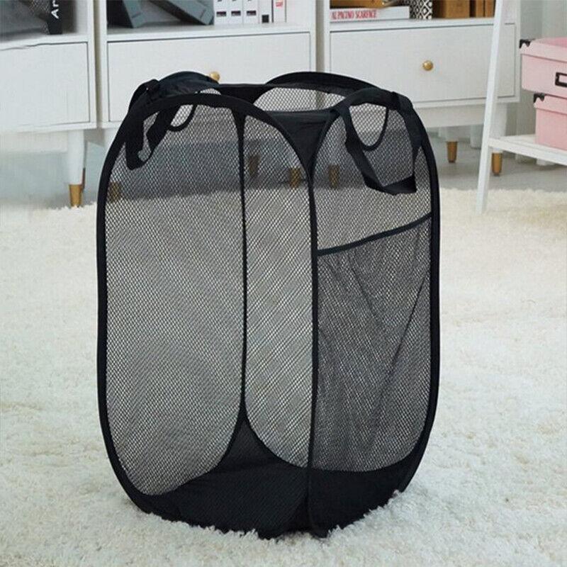 2 Pcs Foldable Mesh Laundry Hamper Basket | StorageOZ