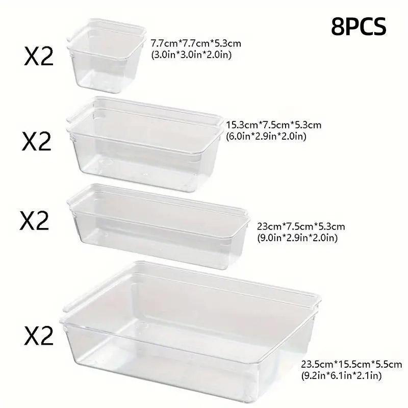 Clear Drawer Organiser Set in Three Packs | StorageOZ