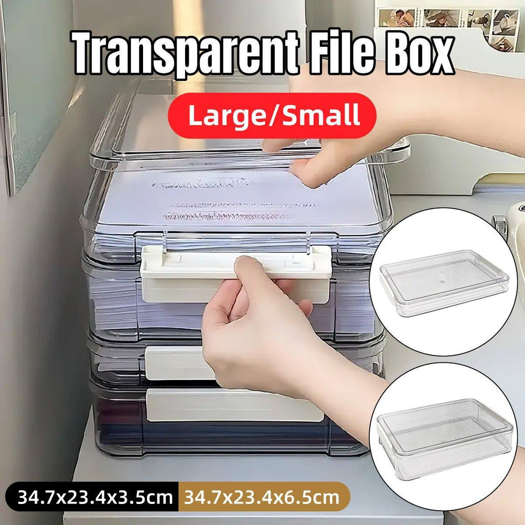 A4 Transparent File Storage Box Two Sizes | StorageOZ