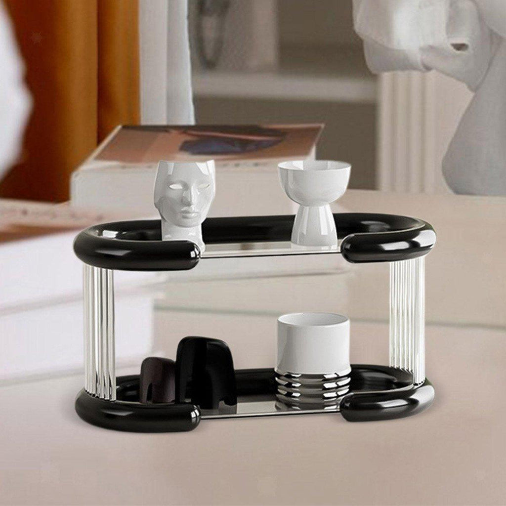 Two Tier Mug Organiser in Two Colours Set | StorageOZ