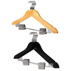 10 Pcs Wooden Clip Clothes Hangers Two Finishes | StorageOZ