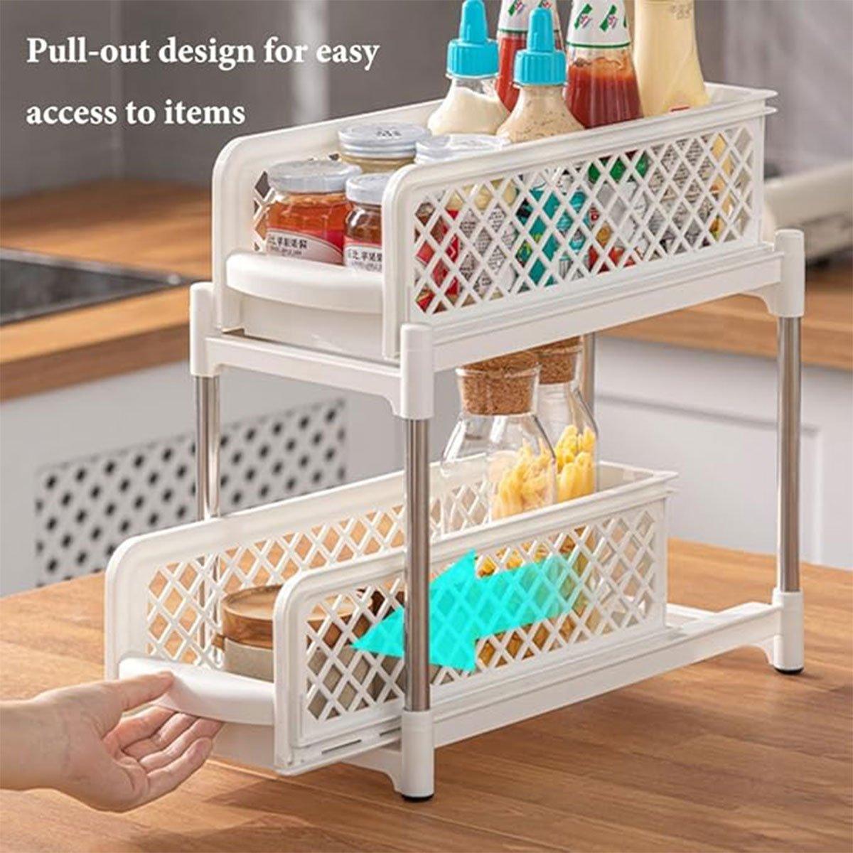 Pull Out Spice Drawer Rack in Two Colours | StorageOZ