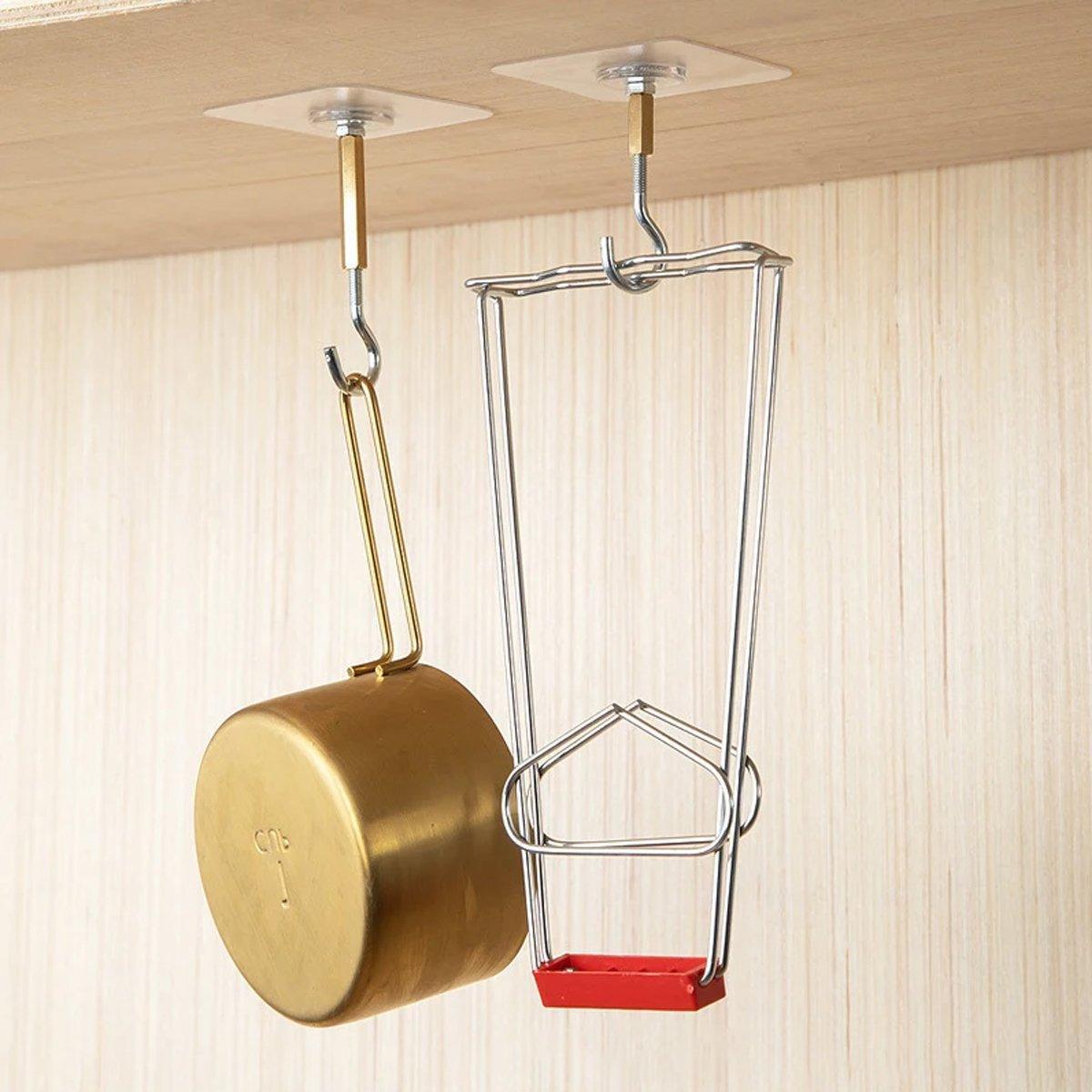 12 Pcs Stainless Steel Adhesive Wall Hooks | StorageOZ