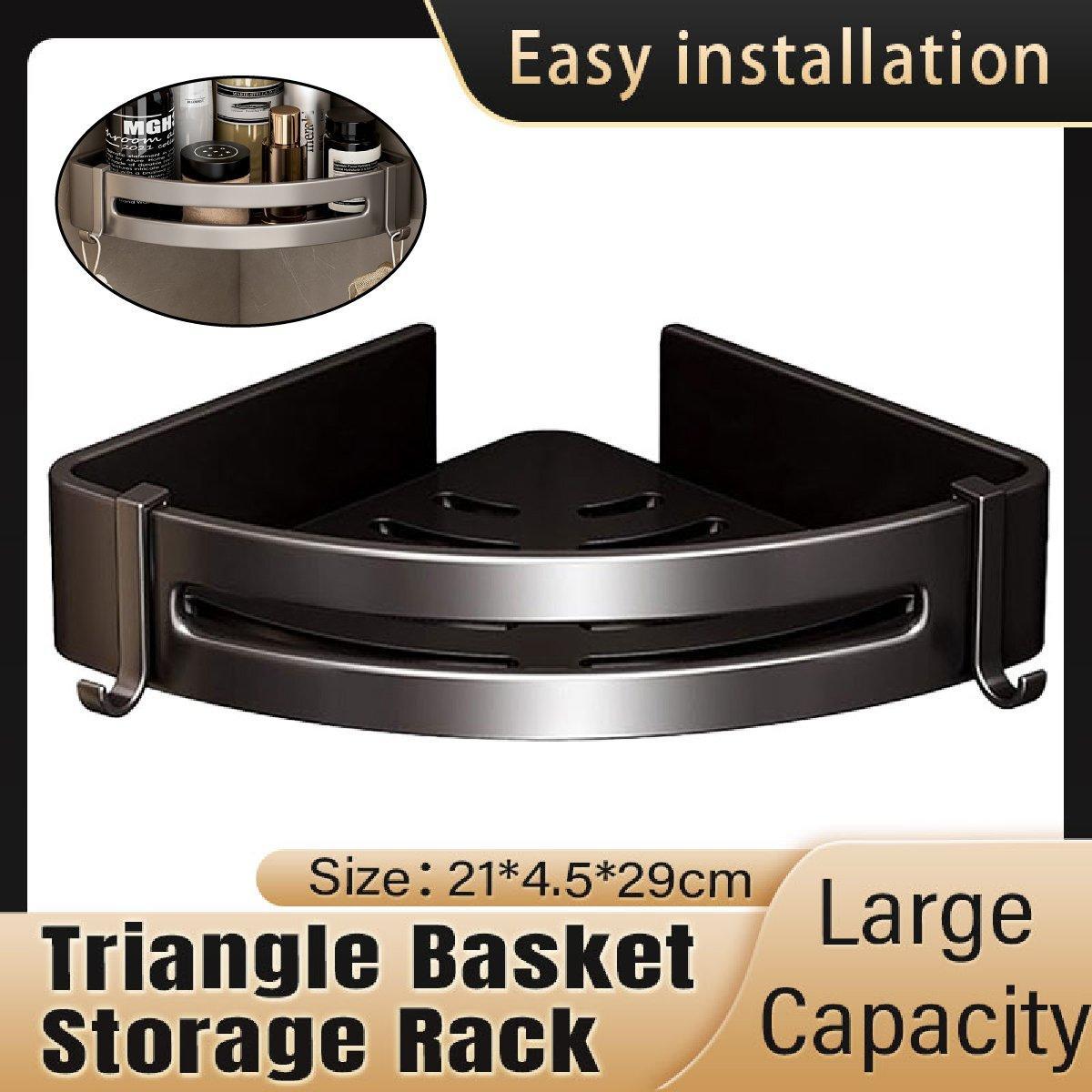 Single Tier Triangle Bathroom Storage Basket | StorageOZ