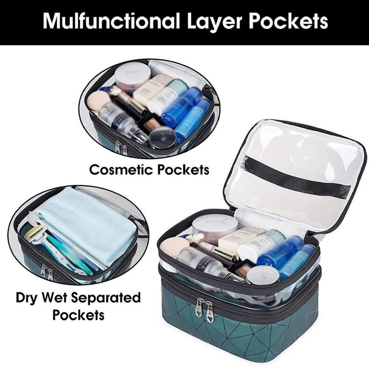 Double Layer Travel Makeup Bag Six Colours | StorageOZ