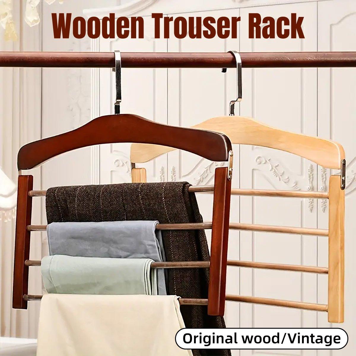 Hanging Wooden Trouser Rack for Wardrobe | StorageOZ