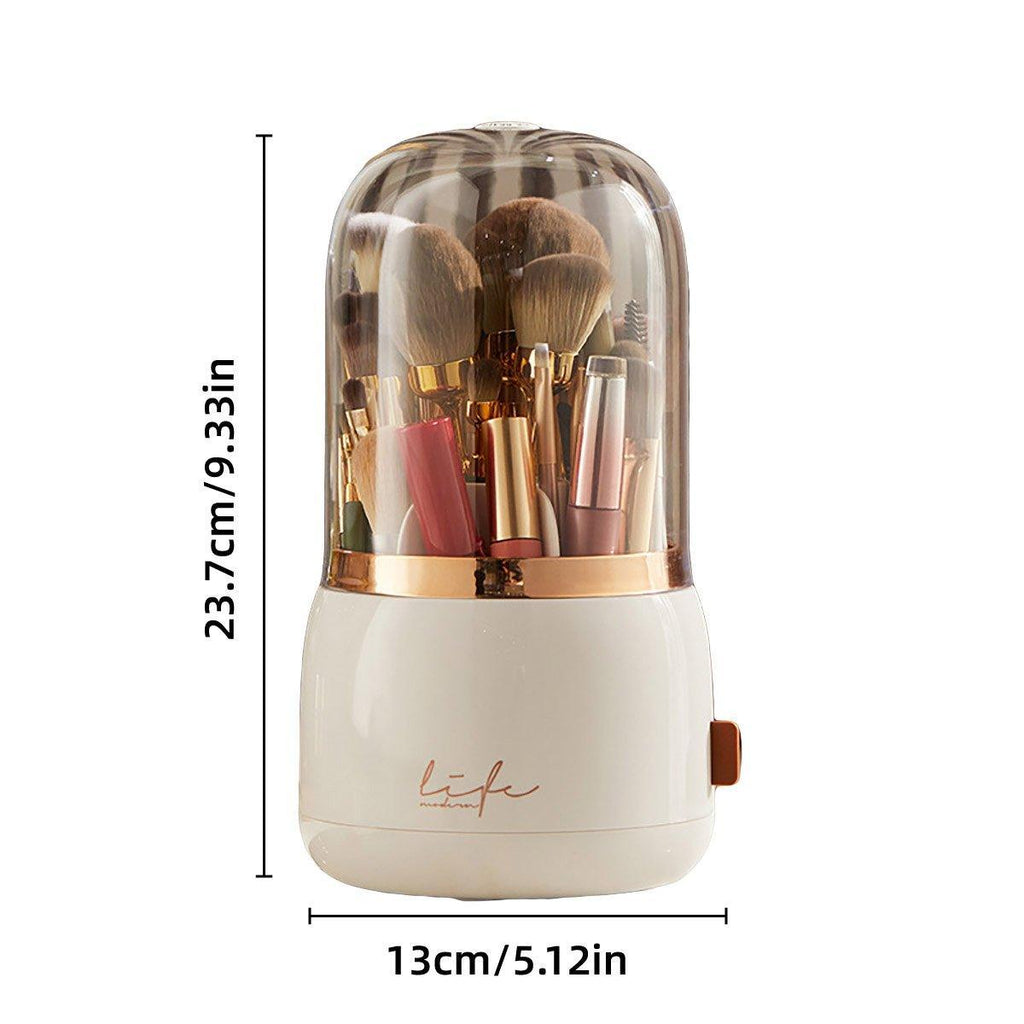 Makeup Brush Holder with a Clear Dome Lid | StorageOZ