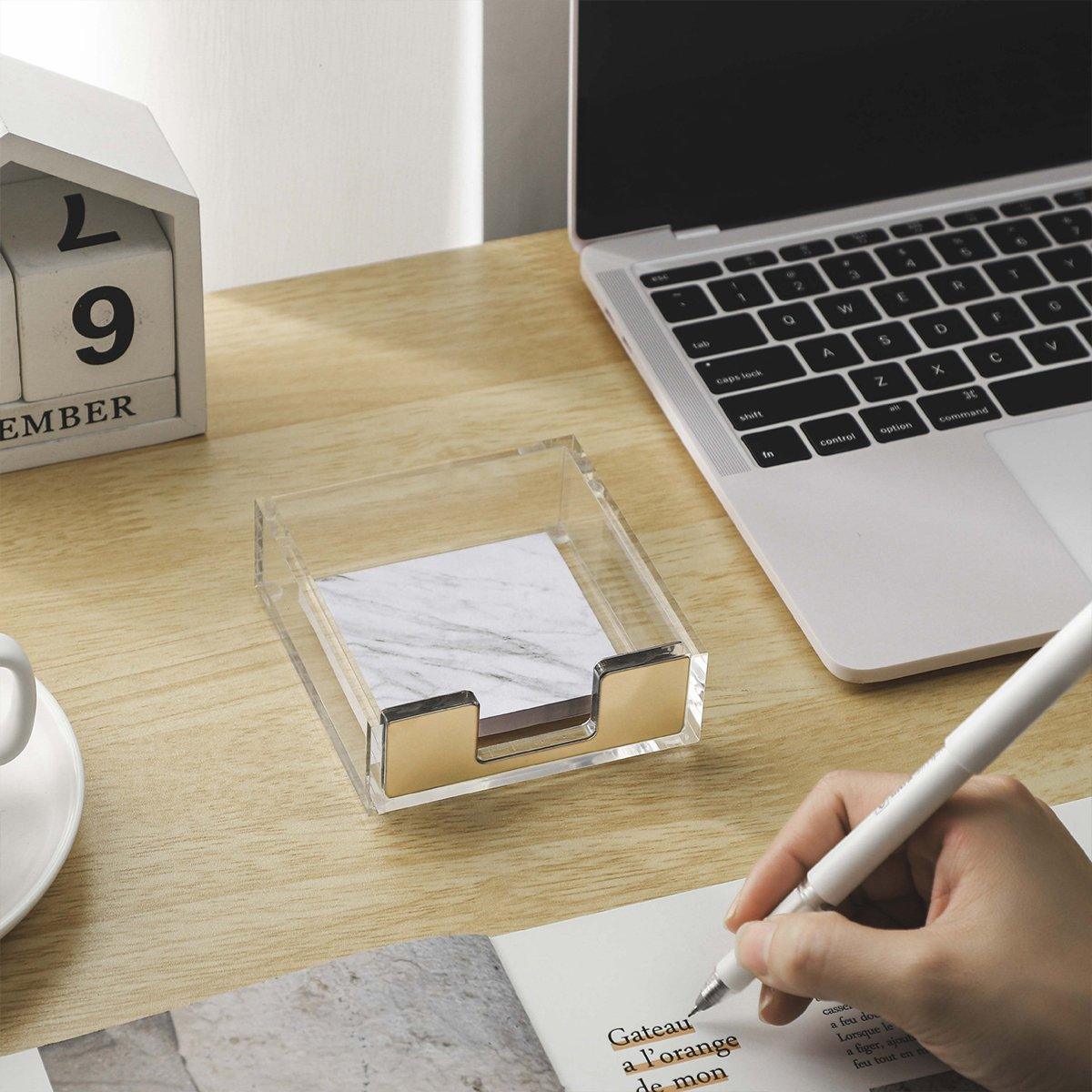Sticky Note Desktop Box in Six Finishes Set | StorageOZ