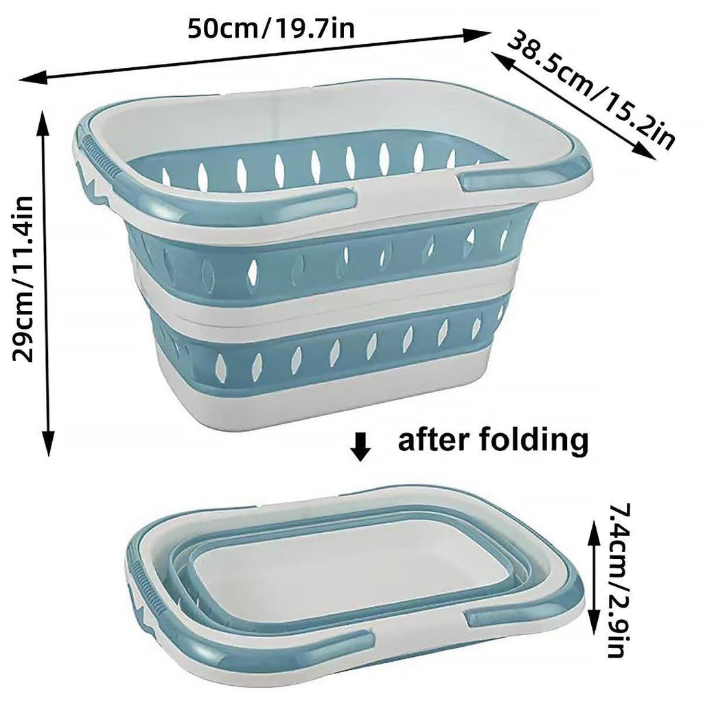 Folding Plastic Laundry Basket Two Colours | StorageOZ