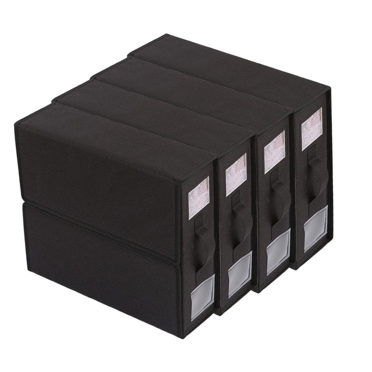 4 Pcs Collapsible Storage Boxes Three Colours | StorageOZ