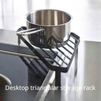 Metal Triangle Corner Kitchen Shelf Two Colours | StorageOZ