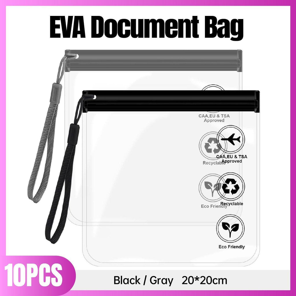 10 Pcs EVA Frosted Zipper Pouches Two Colours | StorageOZ