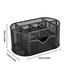 Metal Pen Holder Box with Drawer Three Colours | StorageOZ
