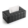 Quilted Leather Tissue Box in Two Colours | StorageOZ