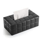 Quilted Leather Tissue Box in Two Colours | StorageOZ