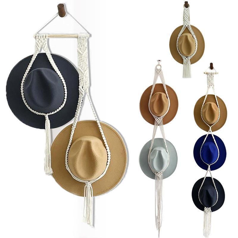 Cotton Rope Hat Rack in Four Pack Options | StorageOZ