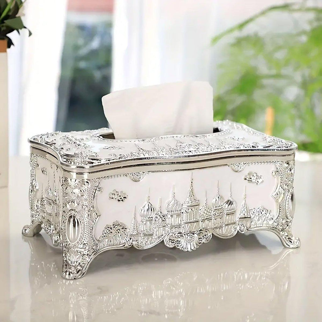 Decorative Napkin Tissue Box Gold or Silver | StorageOZ