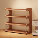 4 Tier Bamboo Cup Storage Rack for Counter | StorageOZ