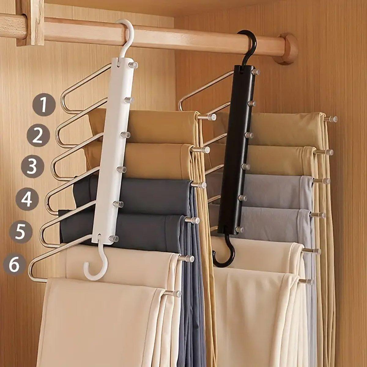 Stainless Folding Pants Rack Two Colours | StorageOZ